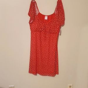 No Boundaries,  red floral dress